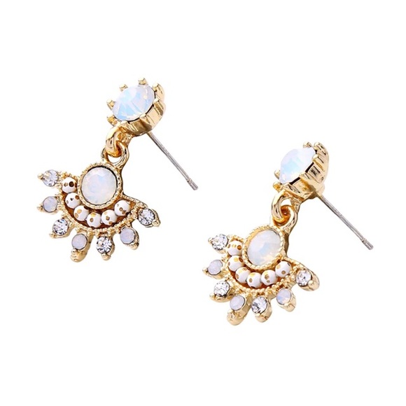 925 vintage boho crystal earrings - Picture 5 of 6